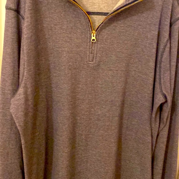 Ocean and Coast XXL Pullover Zippered Neck Blue Distressed Heather - Picture 6 of 15